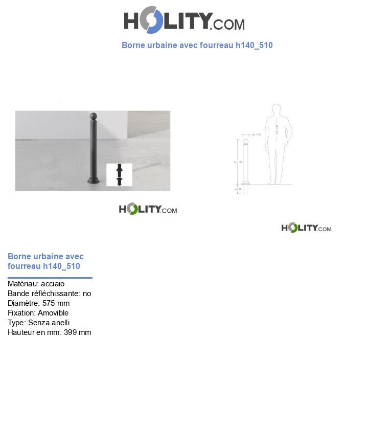 Borne urbaine avec fourreau h140_510