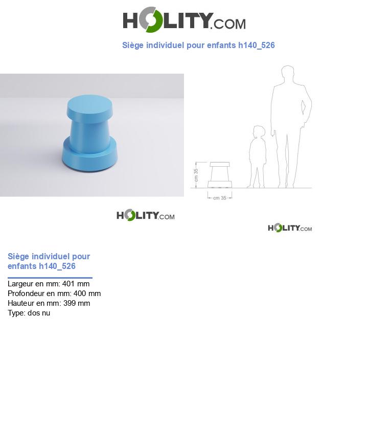 Siège individuel pour enfants h140_526