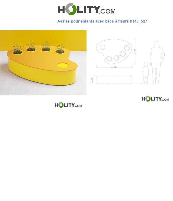 Assise pour enfants avec bacs à fleurs h140_527