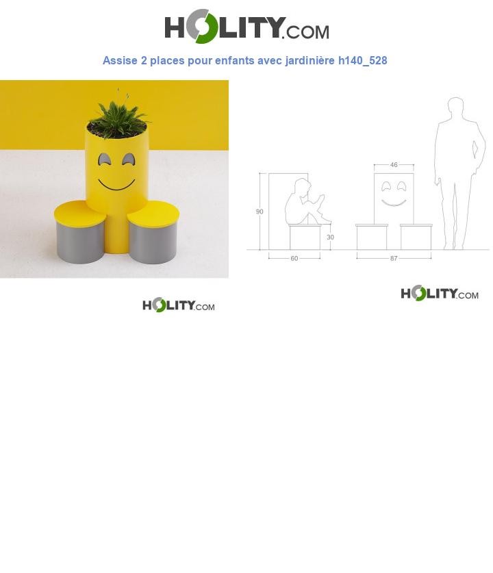 Assise 2 places pour enfants avec jardinière h140_528