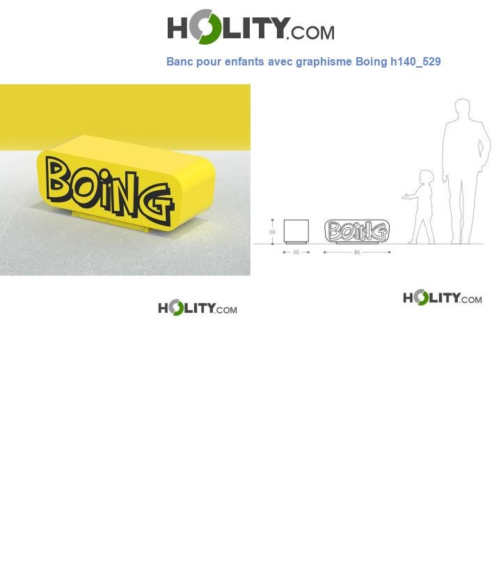 Banc pour enfants avec graphisme Boing h140_529