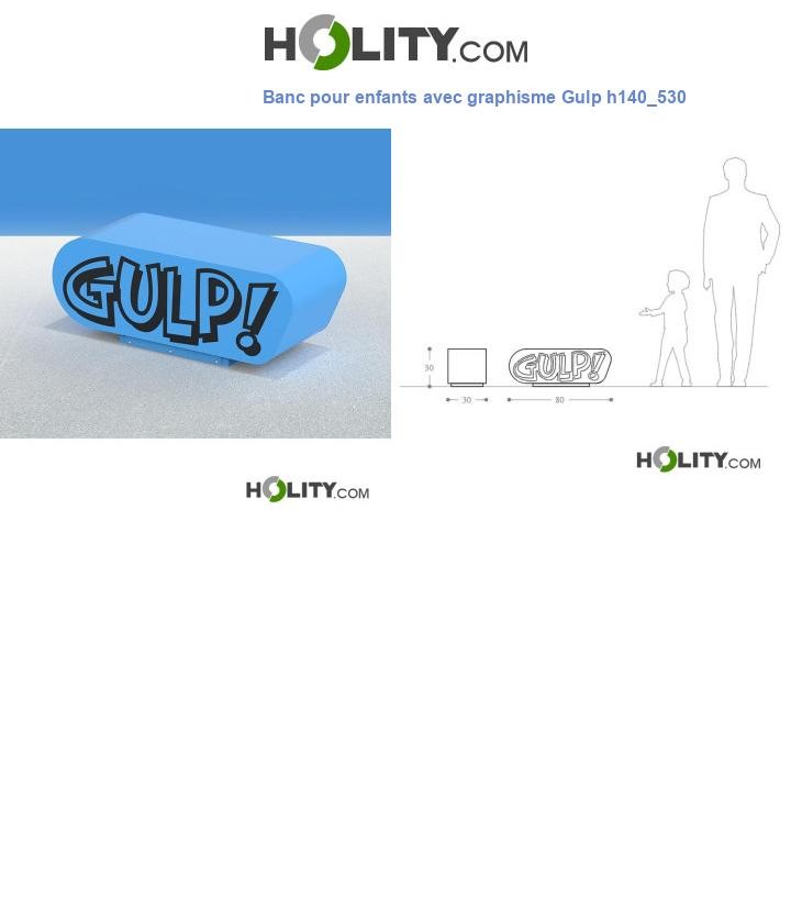 Banc pour enfants avec graphisme Gulp h140_530