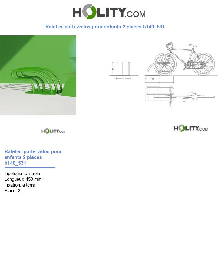 Râtelier porte-vélos pour enfants 2 places h140_531