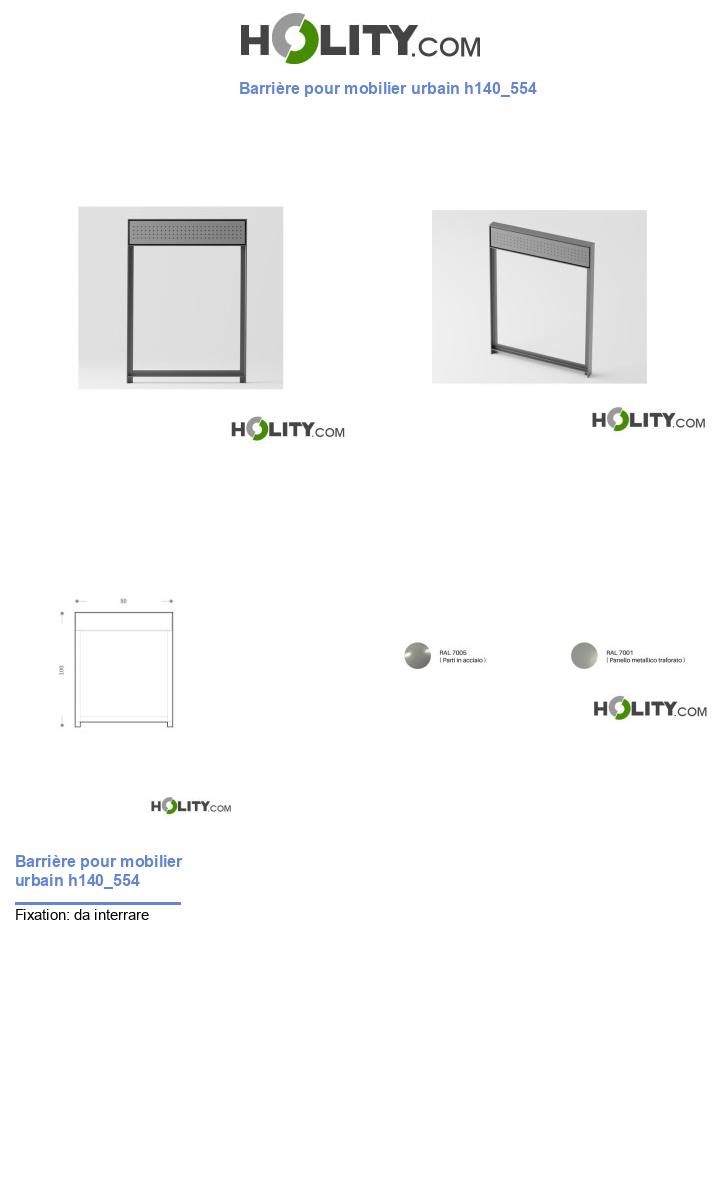 Barrière pour mobilier urbain h140_554