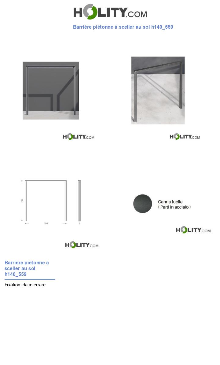 Barrière piétonne à sceller au sol h140_559