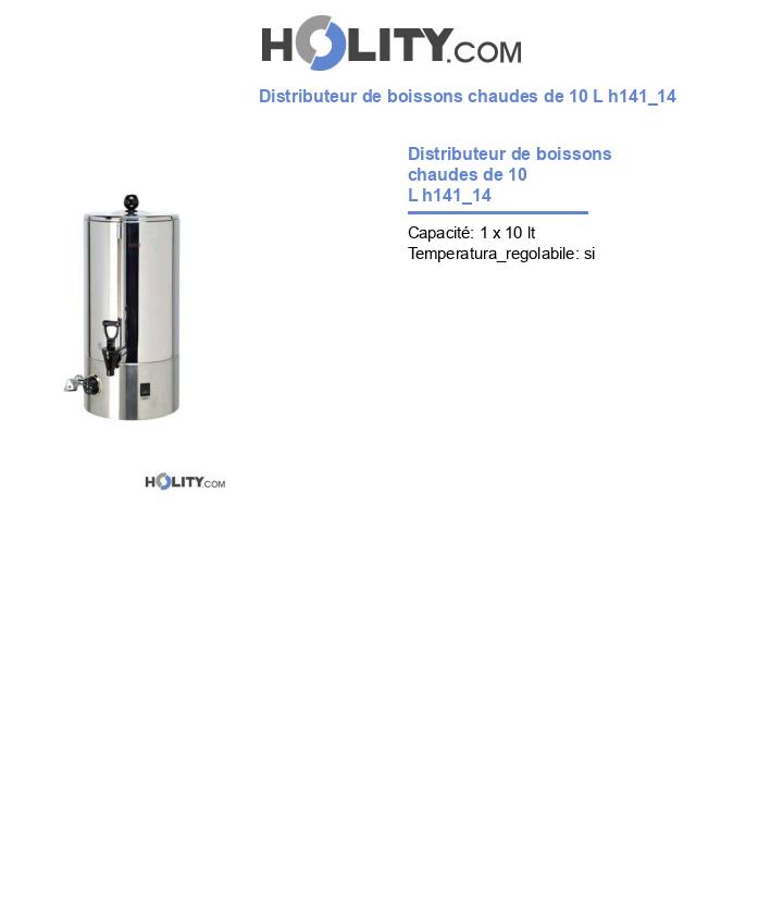 Distributeur de boissons chaudes de 10 L h141_14