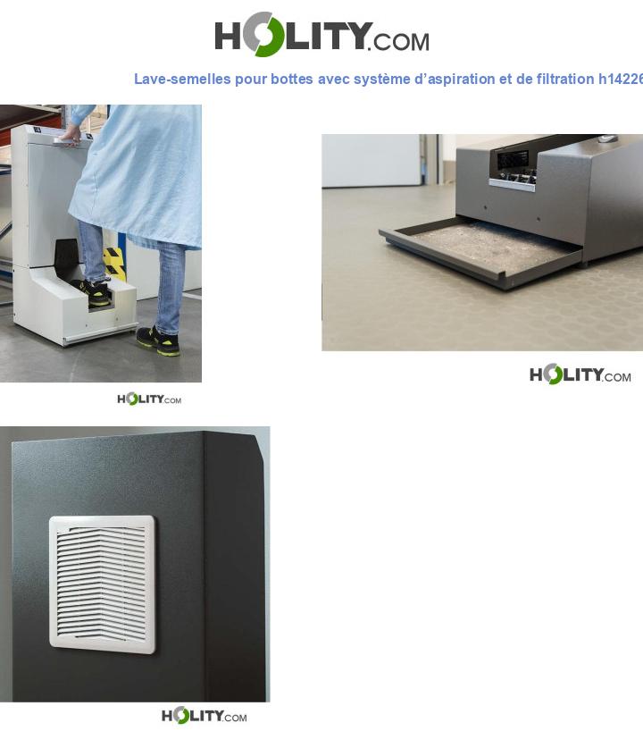 Lave-semelles pour bottes avec système d’aspiration et de filtration h14226