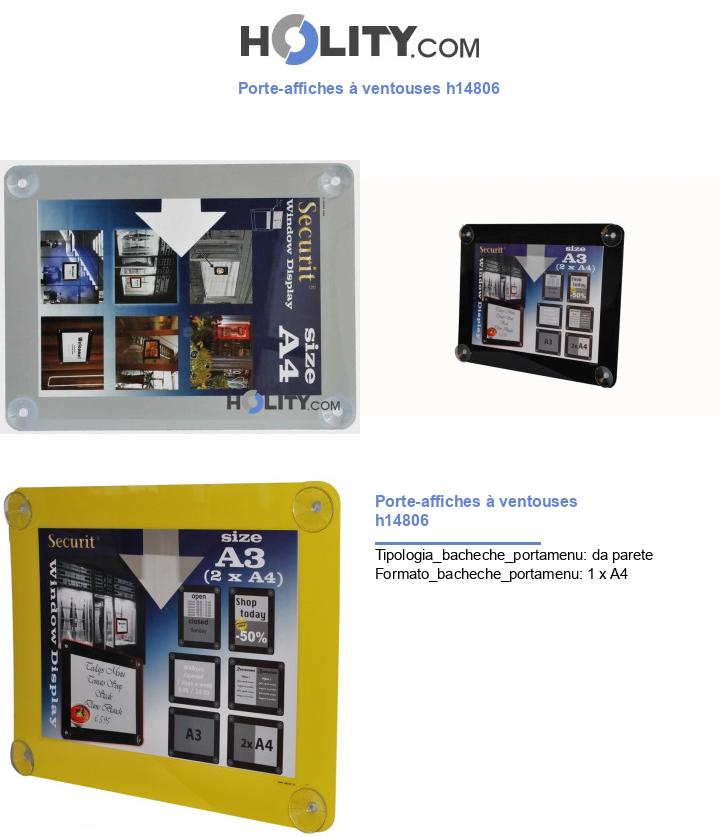 Porte-affiches à ventouses h14806