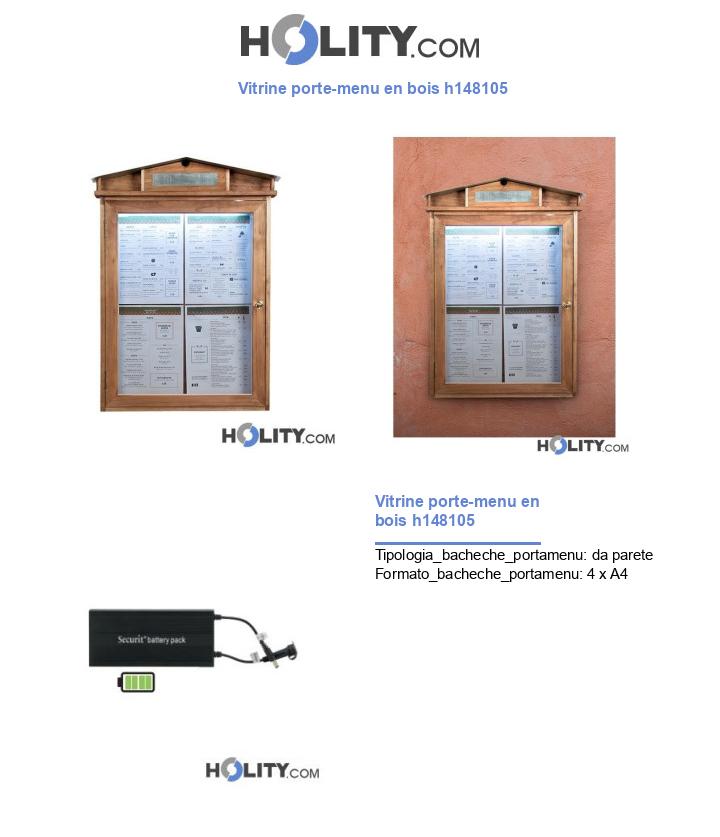 Vitrine porte-menu en bois h148105