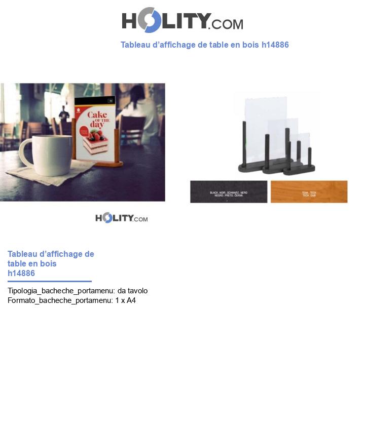 Tableau d’affichage de table en bois h14886