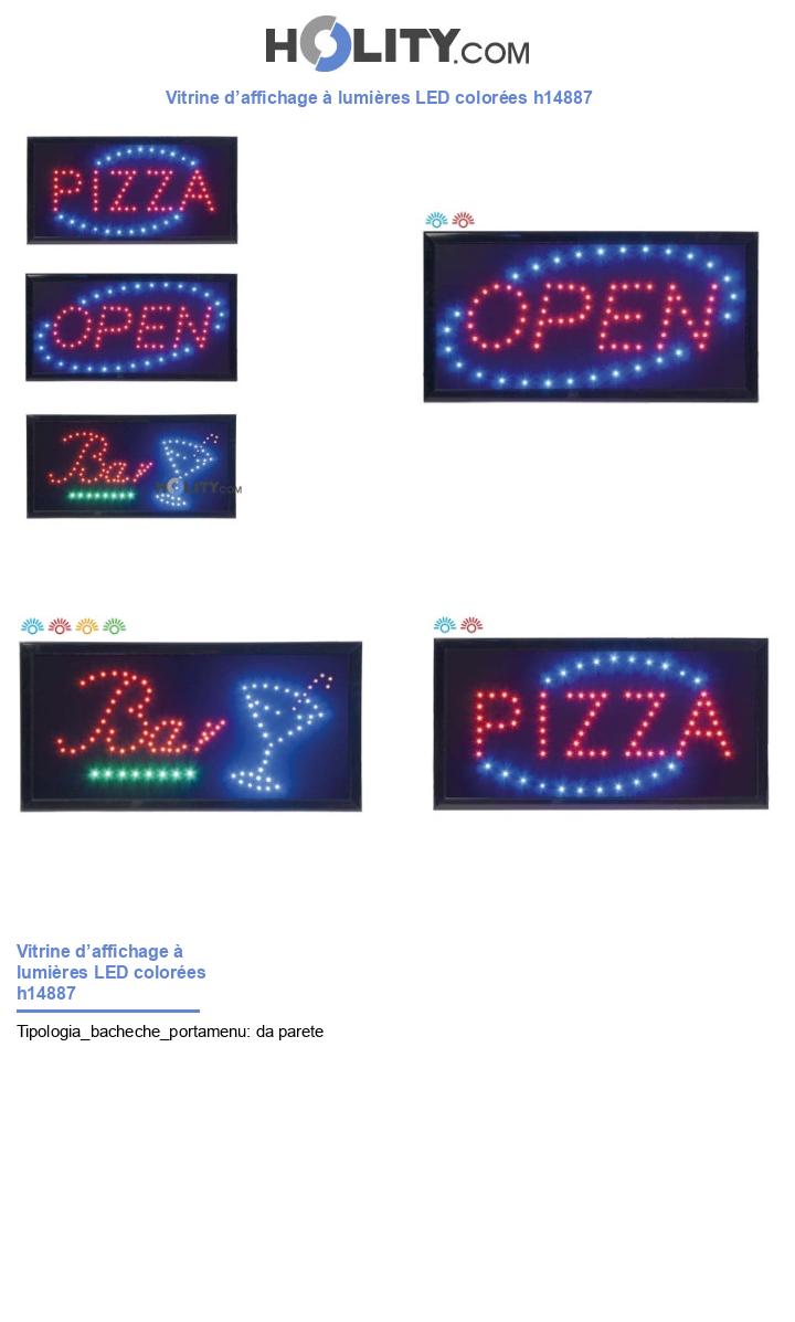 Vitrine d’affichage à lumières LED colorées h14887