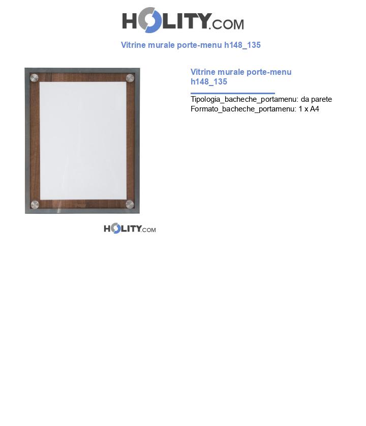Vitrine murale porte-menu h148_135
