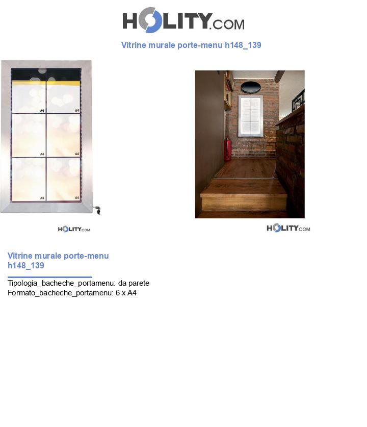 Vitrine murale porte-menu h148_139