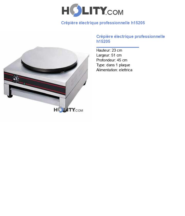 Crêpière électrique professionnelle h15205