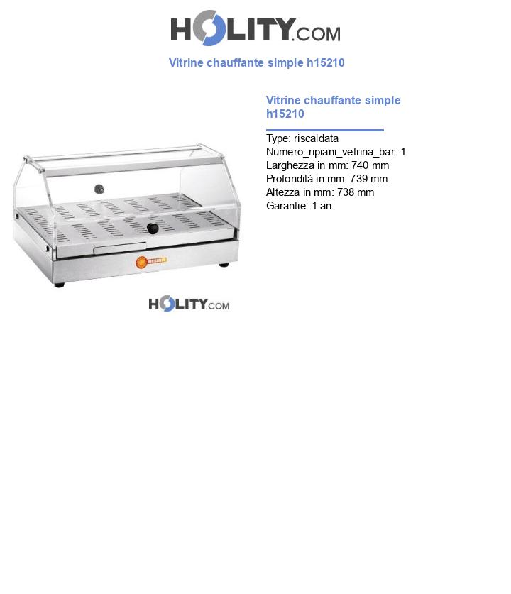 Vitrine chauffante simple h15210