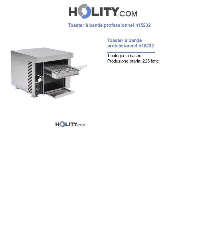 Toaster à bande professionnel h15232