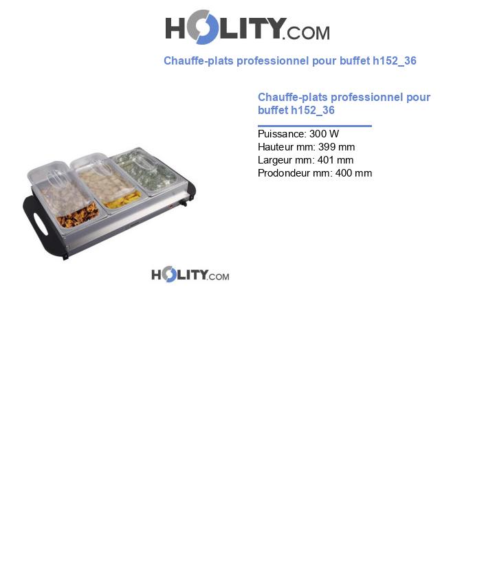Chauffe-plats professionnel pour buffet h152_36