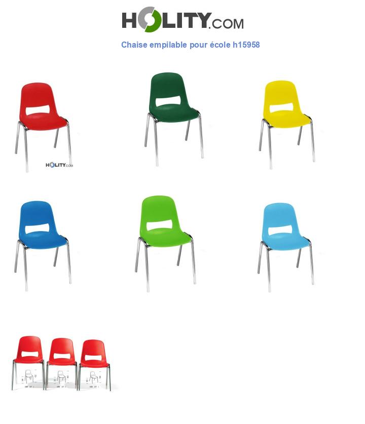 Chaise empilable pour école h15958