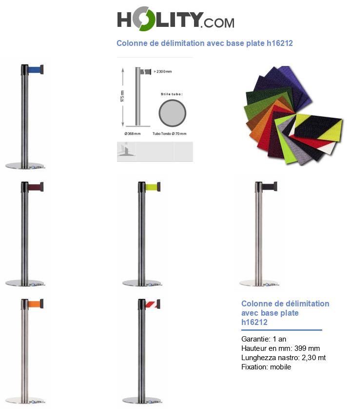 Colonne de délimitation avec base plate h16212