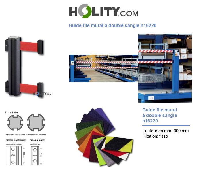 Guide file mural à double sangle h16220