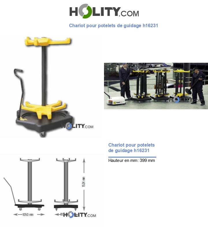 Chariot pour potelets de guidage h16231