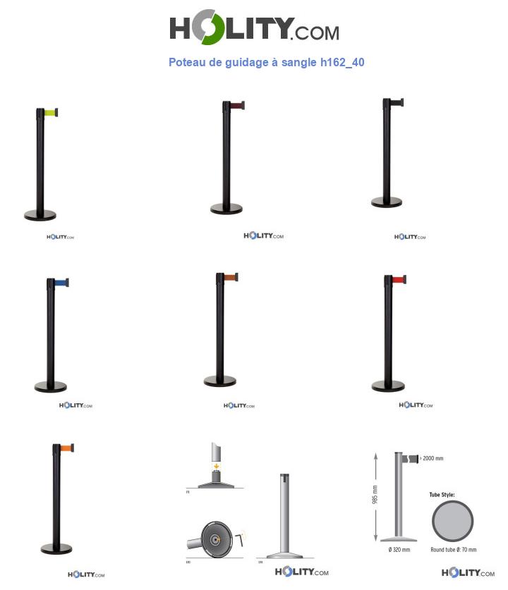 Poteau de guidage à sangle h162_40