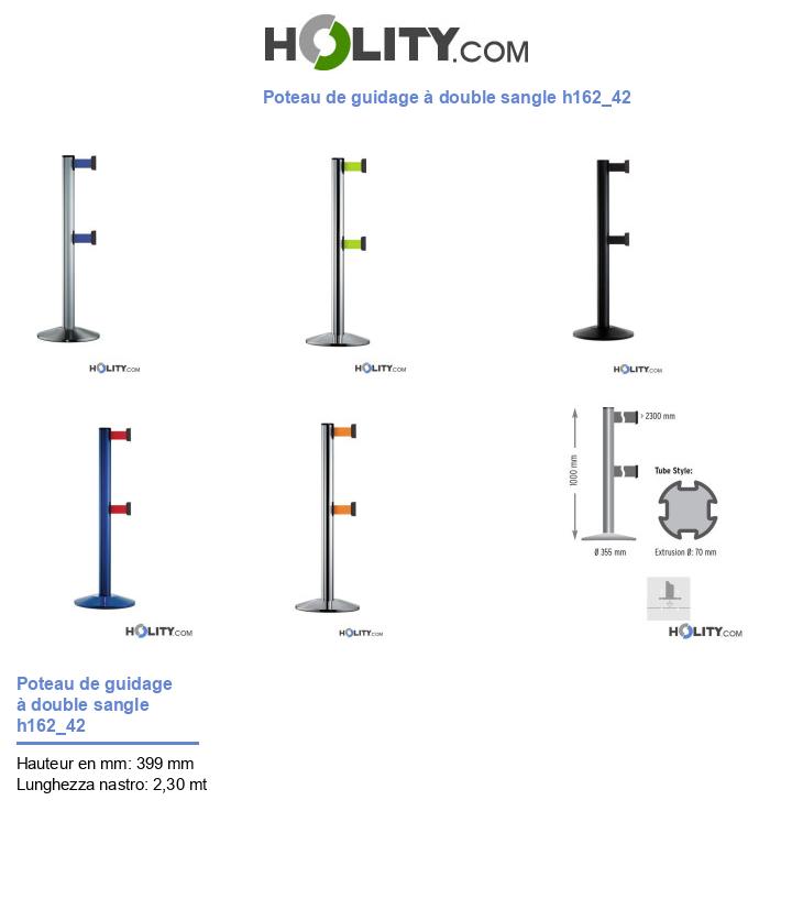 Poteau de guidage à double sangle h162_42
