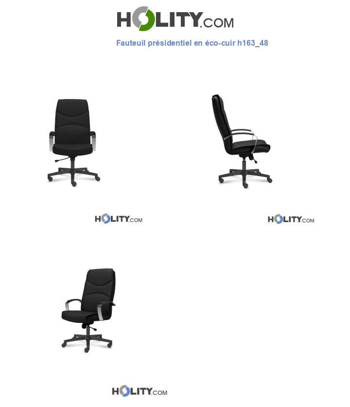 Fauteuil présidentiel en éco-cuir h163_48