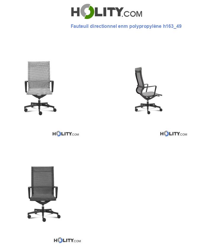 Fauteuil directionnel enm polypropylène h163_49