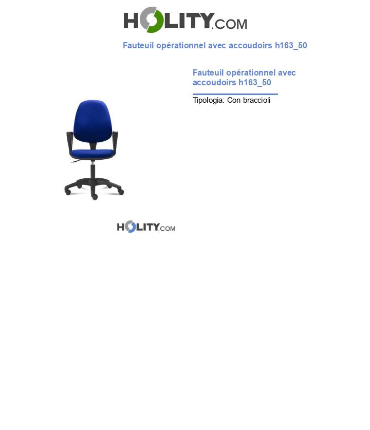 Fauteuil opérationnel avec accoudoirs h163_50