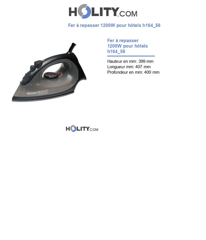 Fer à repasser 1200W pour hôtels h164_56
