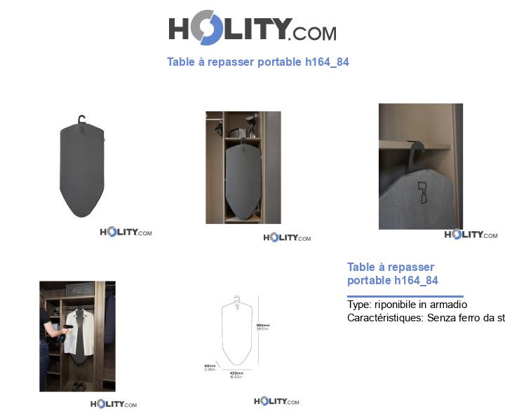 Table à repasser portable h164_84