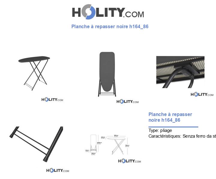Planche à repasser noire h164_86