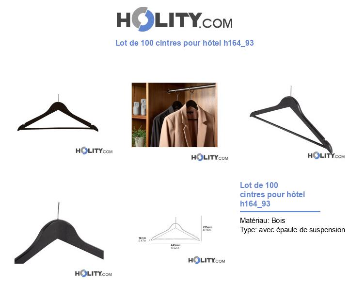 Lot de 100 cintres pour hôtel h164_93