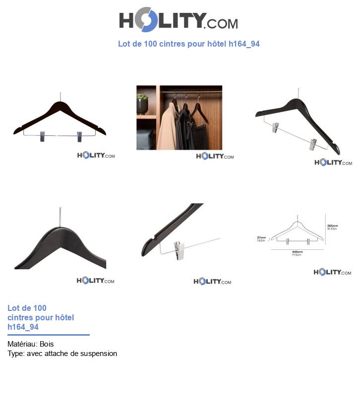 Lot de 100 cintres pour hôtel h164_94