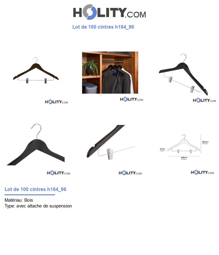 Lot de 100 cintres h164_96