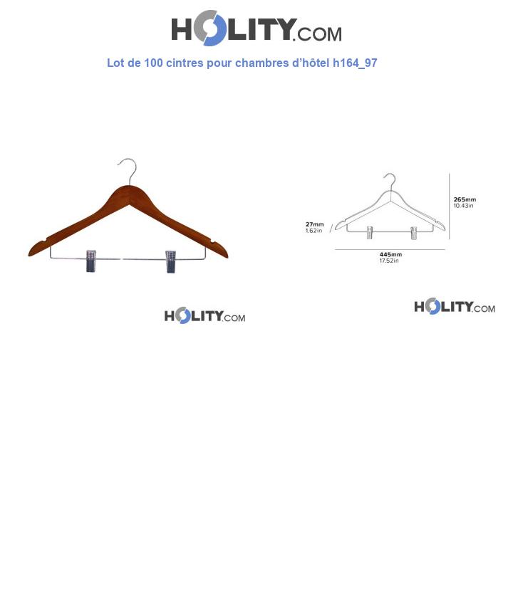 Lot de 100 cintres pour chambres d’hôtel h164_97