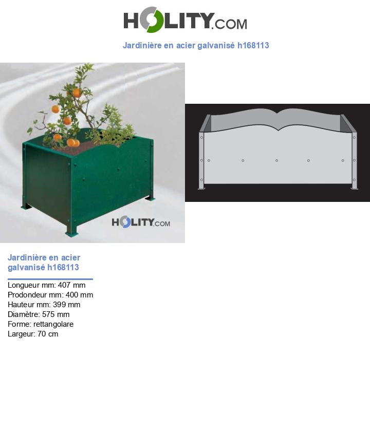 Jardinière en acier galvanisé h168113