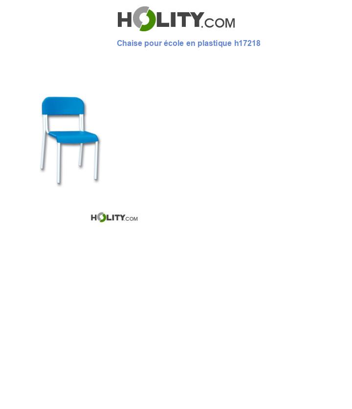 Chaise pour école en plastique h17218