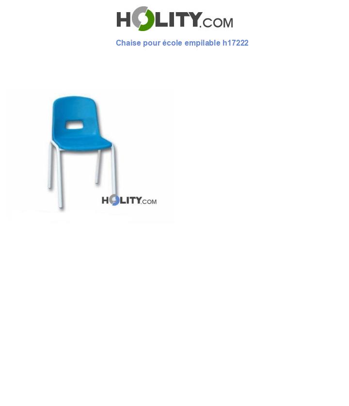 Chaise pour école empilable h17222