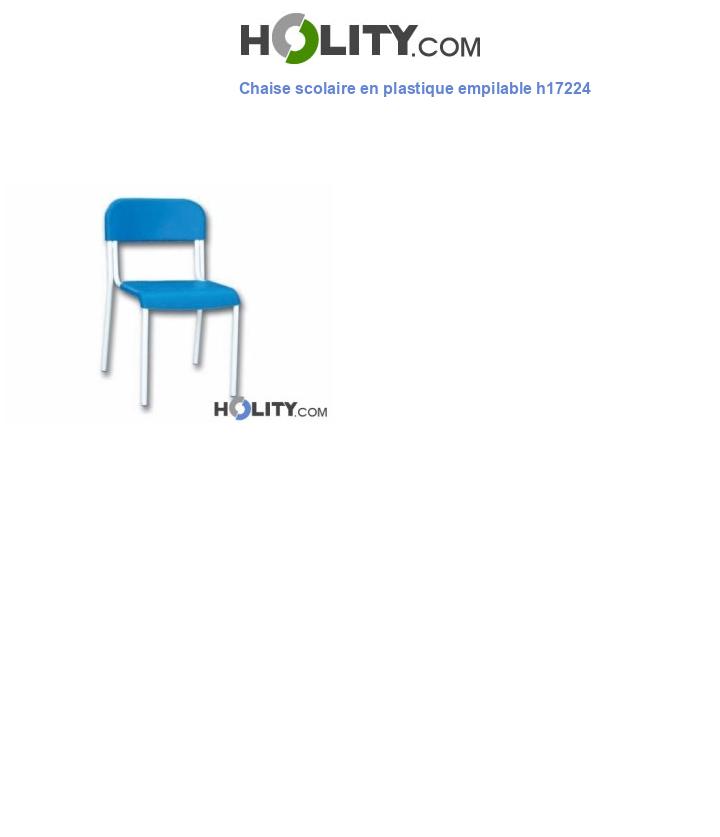 Sedia in plastica sovrapponibile altezza 38 cm h17224