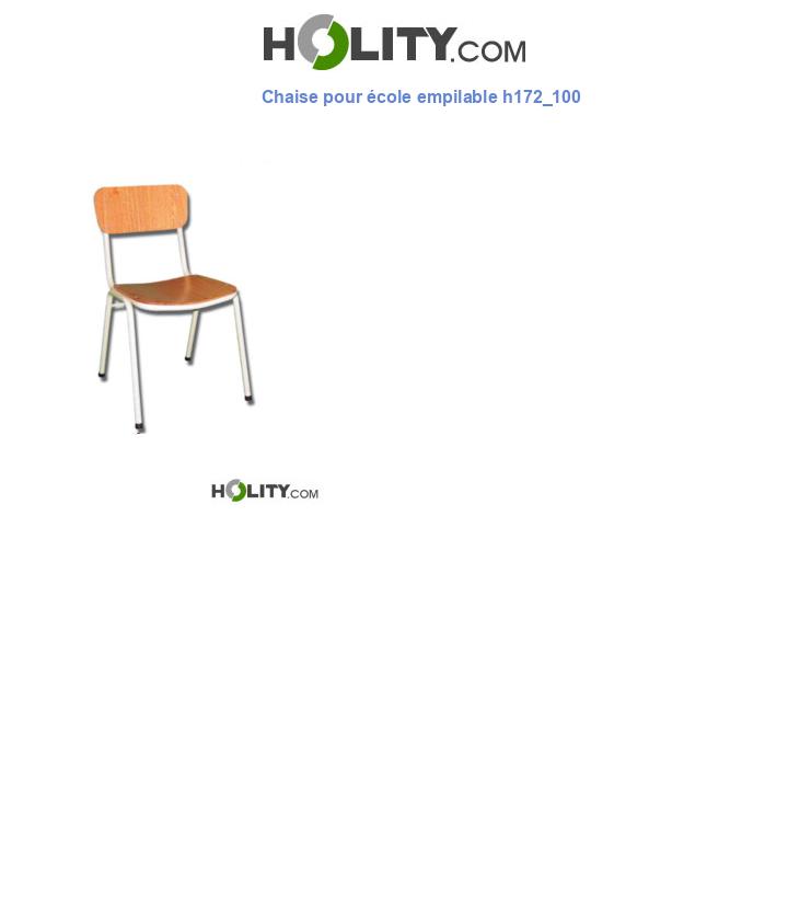 Chaise pour école empilable h172_100
