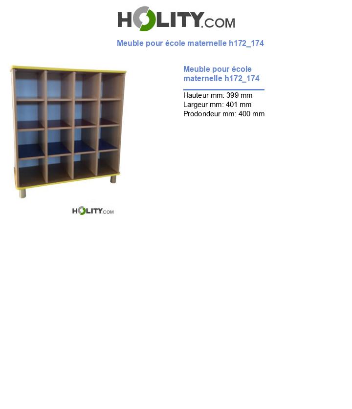 Meuble pour école maternelle h172_174