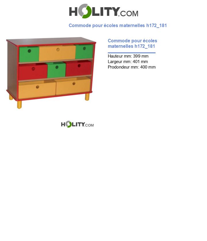 Commode pour écoles maternelles h172_181