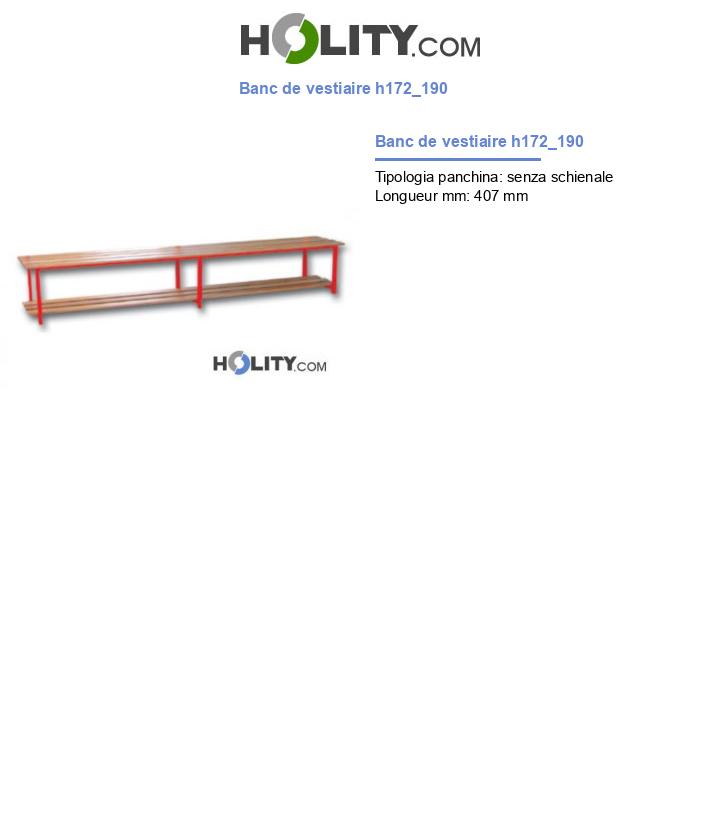 Banc de vestiaire h172_190