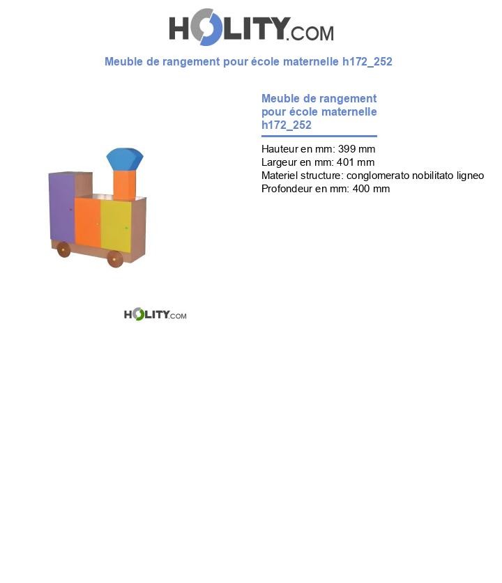 Meuble de rangement pour école maternelle h172_252