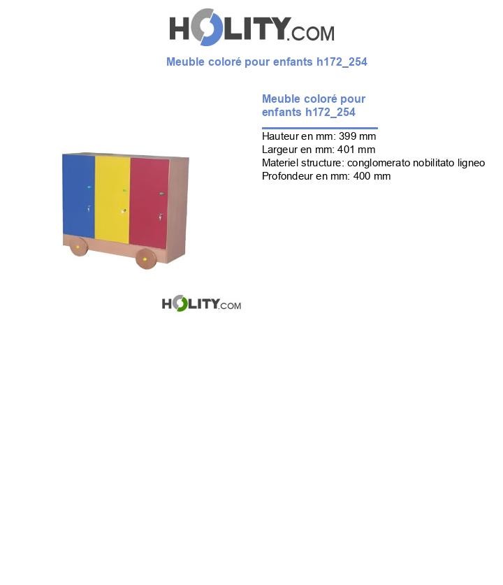 Meuble coloré pour enfants h172_254