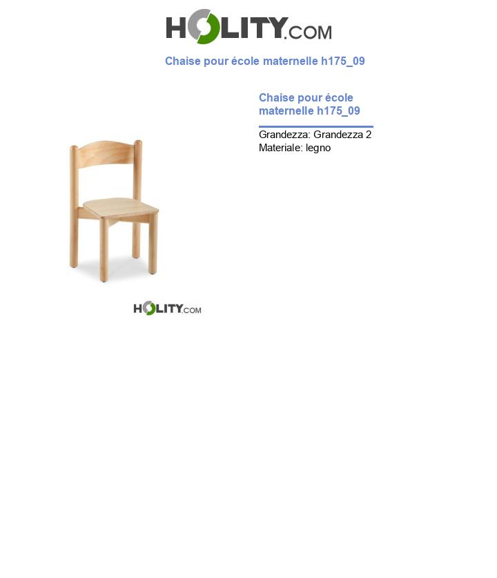 Chaise pour école maternelle h175_09