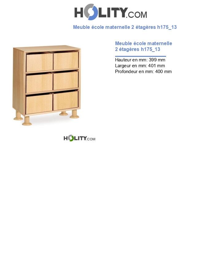 Meuble école maternelle 2 étagères h175_13
