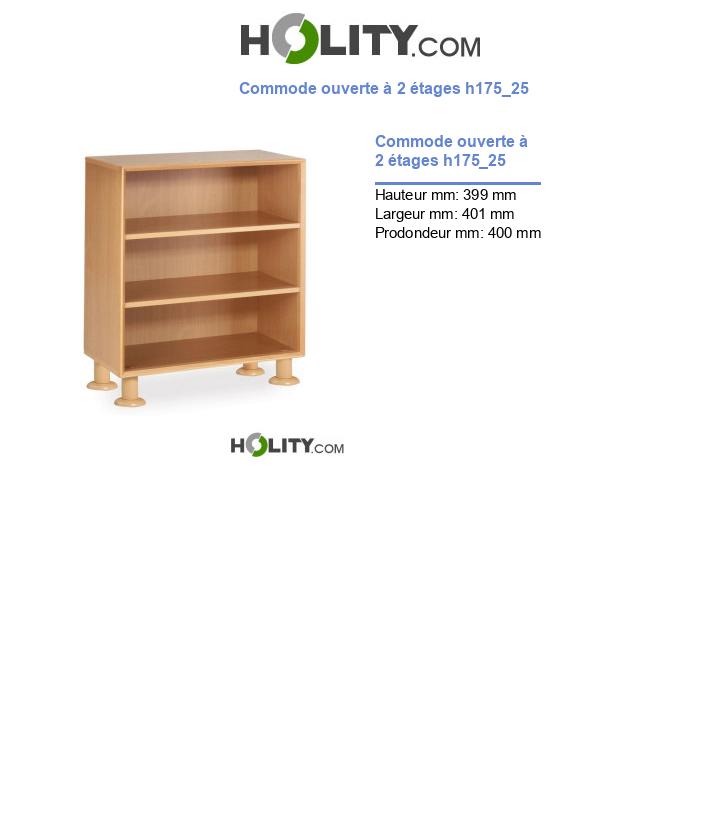 Commode ouverte à 2 étages h175_25